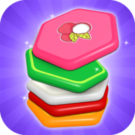 水果六边形排序谜题(Fruits Hexa: Sorting puzzle)是一款非常解压的休闲闯关小游戏。这款游戏拥有大量有趣的关卡任务，每个关卡难度都不同，可以自由选择，玩家只需要仔细观察六边形水果，进行水果分类，将相同的水果放在一起，解锁新关卡，保持头脑敏锐，享受水果益智游戏的治疗体验。