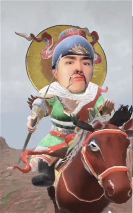抖音很火的关公骑马特效 抖音很火的关公骑马特效