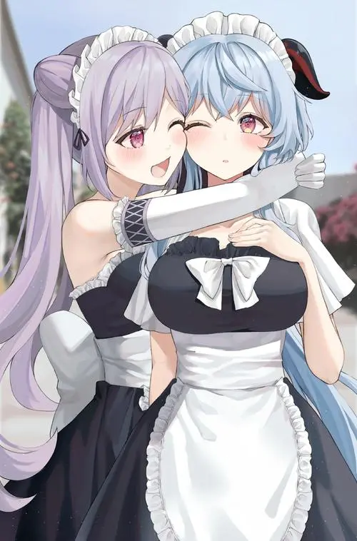 刻晴甘雨女仆装高清版 刻晴甘雨女仆装高清版