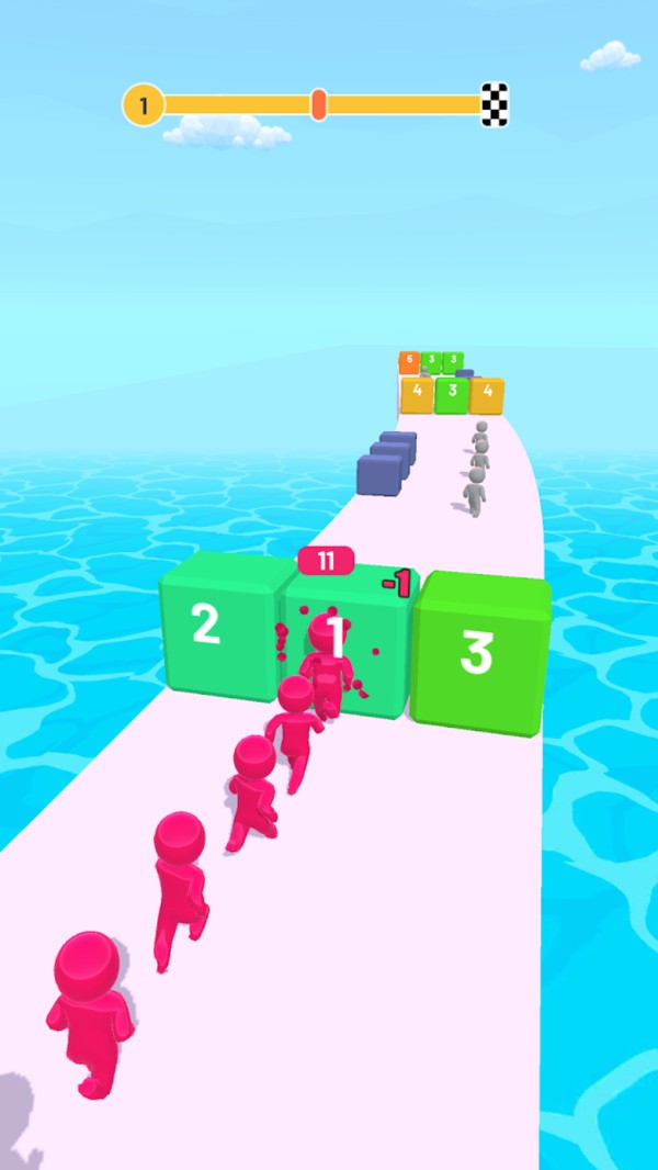 人群排队冲刺 人群排队冲刺