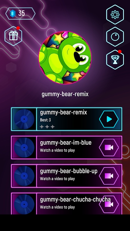 小熊软糖瓷砖跳跃