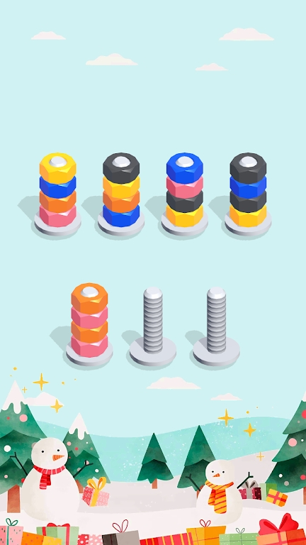 螺丝和螺母彩色排序-图2