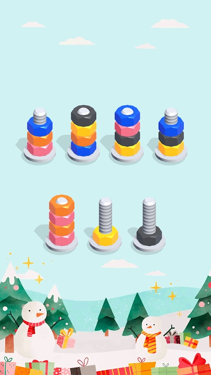 螺丝和螺母彩色排序-图3